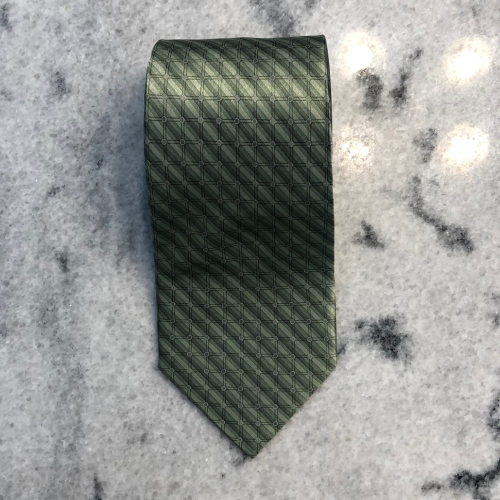 Via Europa Fine Neckwear Light Green Tie